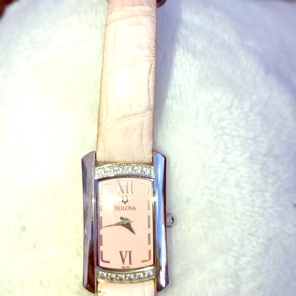 BULOVA PINK DIAMONDS AND WHITE GOLD barbie watch - Picture 4 of 6